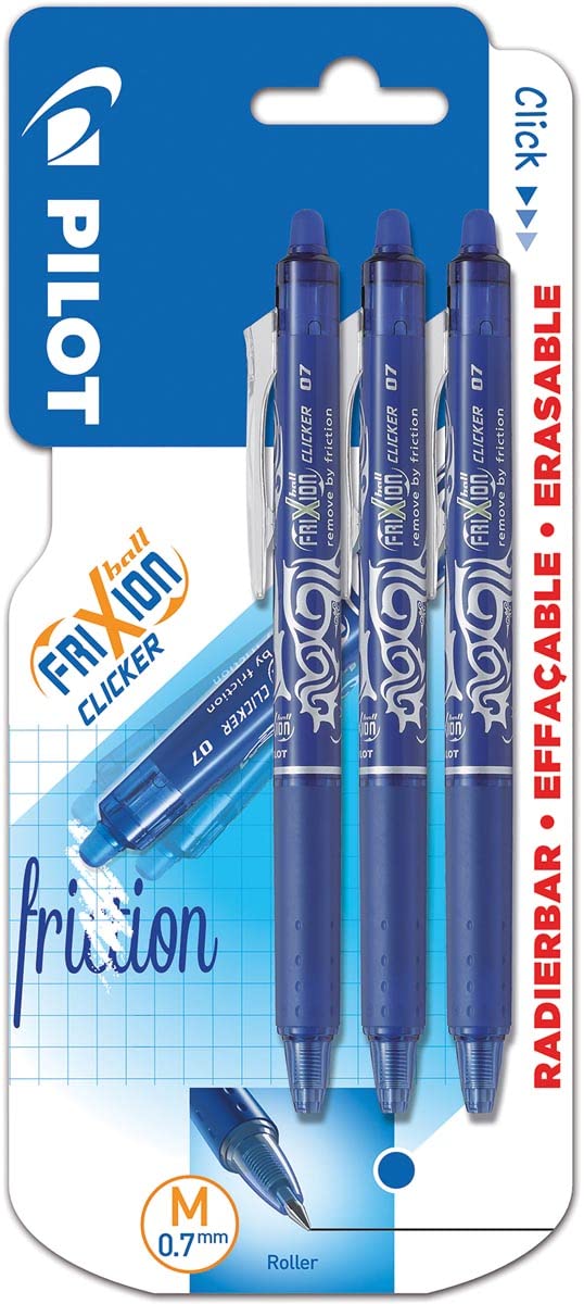 Pilot - Frixion Clicker 0.7 – Blue (Pack Of 3)