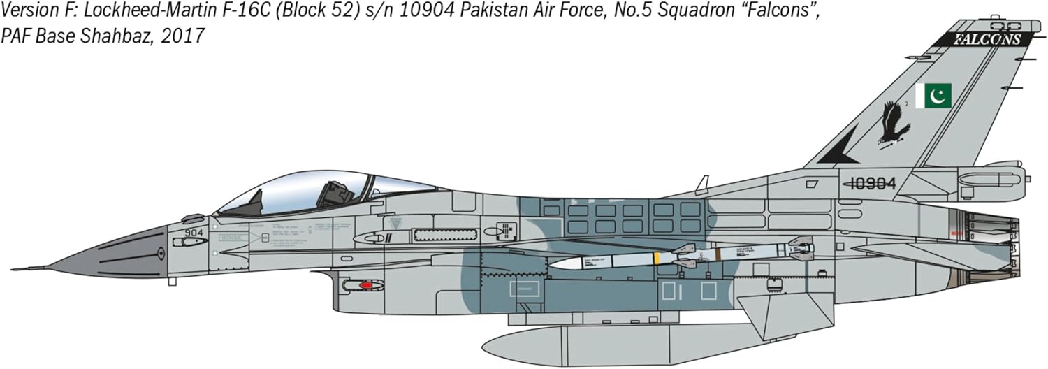ITALERI 35105 F-16C Fighting Falcon - War Thunder, model kit/modelbouwset van kunststof, schaal 1:48