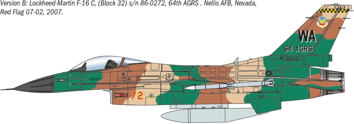 ITALERI 35105 F-16C Fighting Falcon - War Thunder, model kit/modelbouwset van kunststof, schaal 1:48