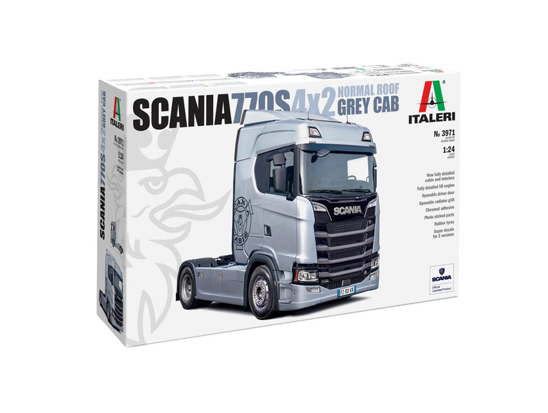ITALERI - Maquette Camion Scania S770 4x2 Normal Roof Grey Cab |italeri|3971| 1:24 Maquette Char Promo