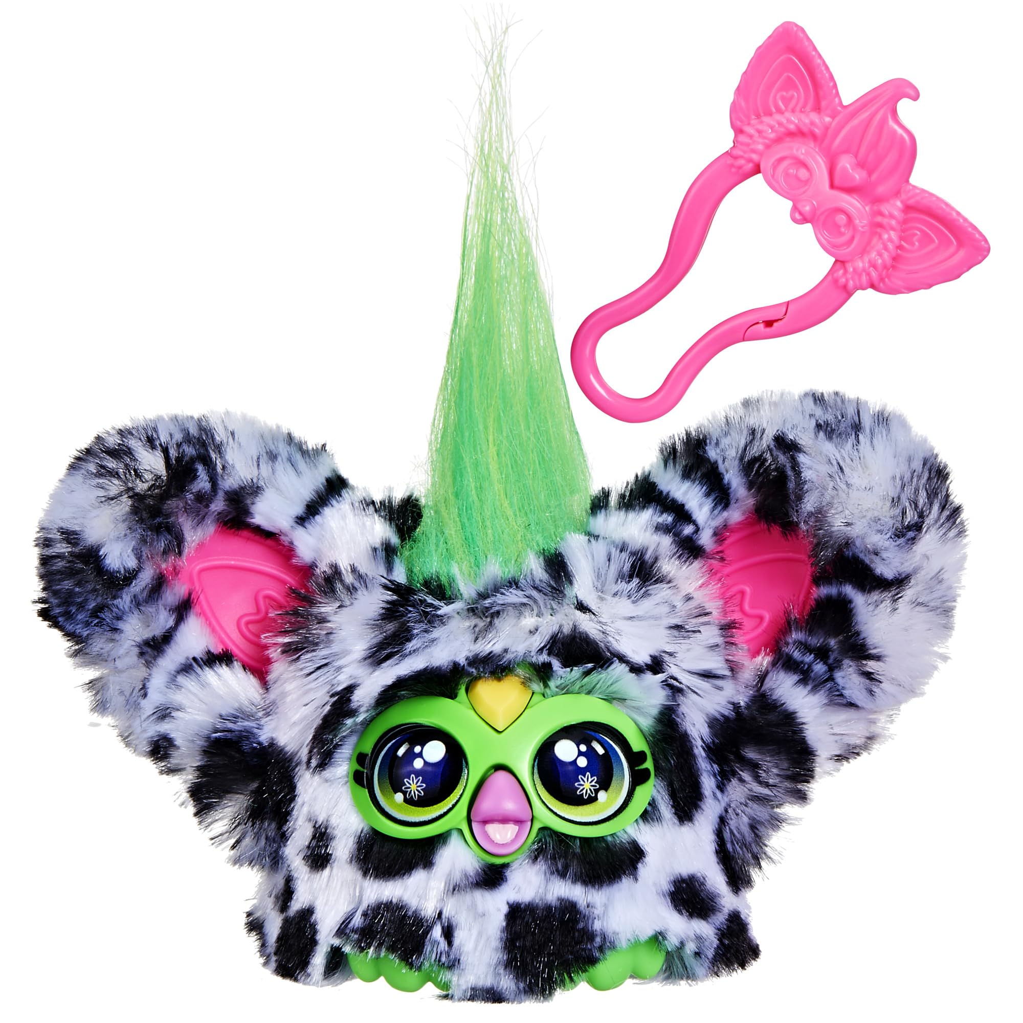 Furby Furblets Moo-Boo Mini Friend, Electronic Plush Toys for Girls & Boys 6+, Cow, Black & White, Speaks Furbish & Plays Music, Series 4