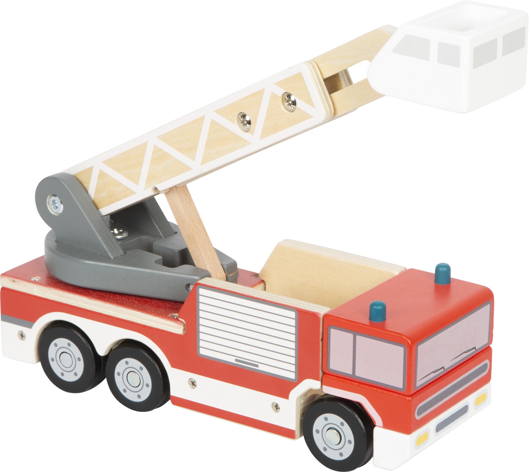 Small Foot - Small Foot - Houten Brandweerwagen met Roterende Ladder