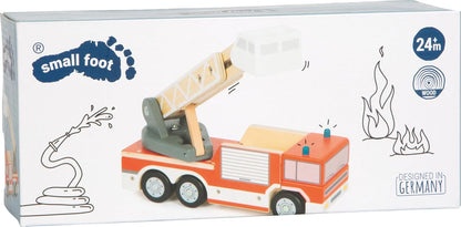 Small Foot - Small Foot - Houten Brandweerwagen met Roterende Ladder