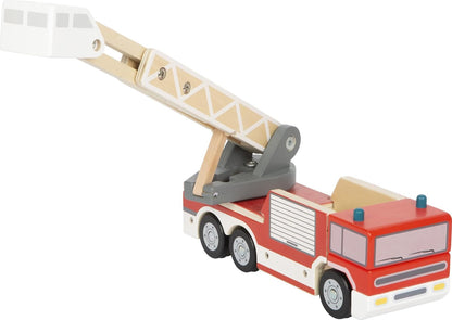 Small Foot - Small Foot - Houten Brandweerwagen met Roterende Ladder