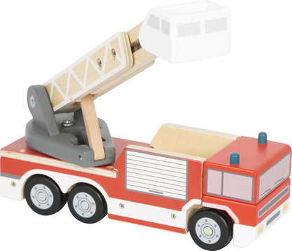 Small Foot - Small Foot - Houten Brandweerwagen met Roterende Ladder