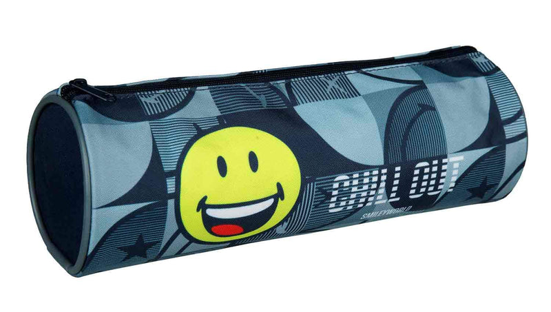 Undercover- Rotolo con Chiusura Lampo, Motivo Smiley e Stampa Fotografica, 22,5 cm di Lunghezza, Diametro Circa 8 cm, Organizer da scrivania, Disegno e cancelleria, Multicolore, SMIL0693