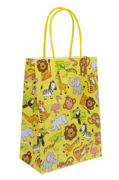 DUCKIEZ Eco-vriendelijke papieren geschenkzakken. Feestzakjes met handvatten. Verjaardagsfeestje gunst. (Jungle, 1 zak