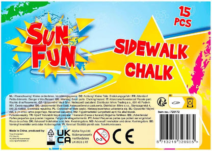 Van Manen Curb Chalk Junior 11 cm Pack of 15