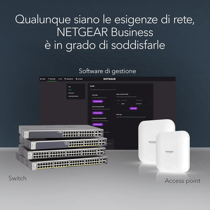 NETGEAR 5 porte, Gigabit Ethernet non gestito GS305PPV2, Switch PoE, con 4 x PoE+, 83W, montaggio a parete o da tavolo