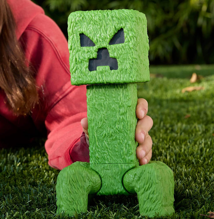 Mattel Minecraft Large-Scale Action Figure, 12-inch Posable Creeper Toy Collectible Inspired by A Minecraft Movie, JFR66