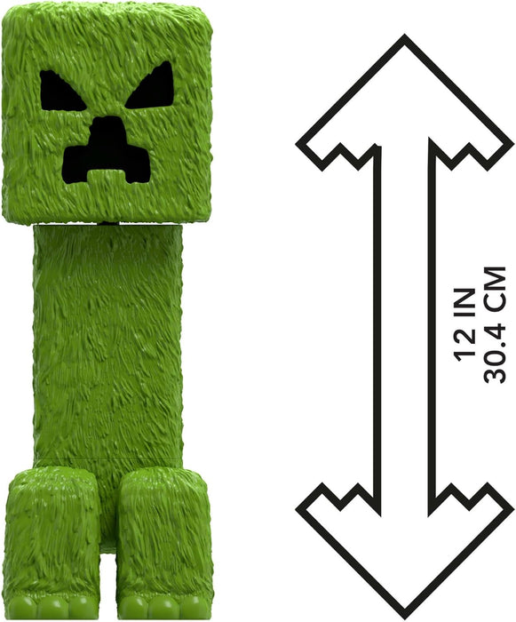 Mattel Minecraft Large-Scale Action Figure, 12-inch Posable Creeper Toy Collectible Inspired by A Minecraft Movie, JFR66