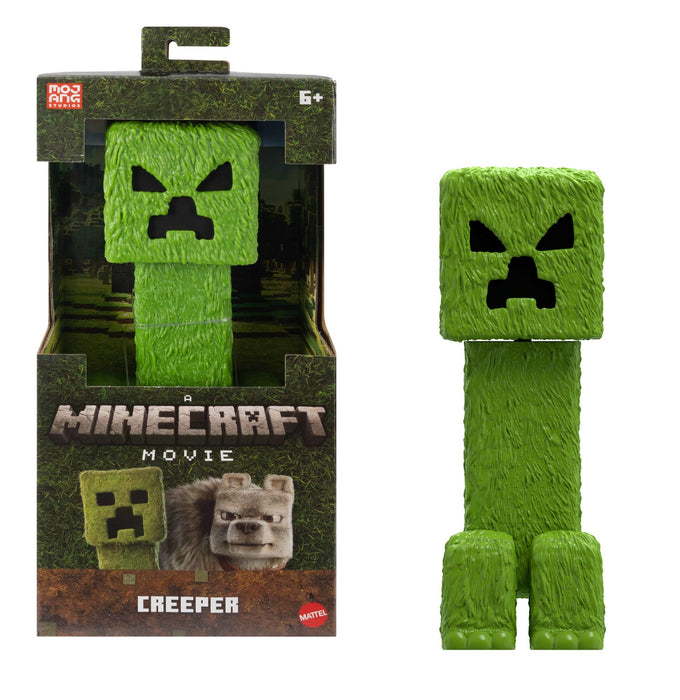 Mattel Minecraft Large-Scale Action Figure, 12-inch Posable Creeper Toy Collectible Inspired by A Minecraft Movie, JFR66
