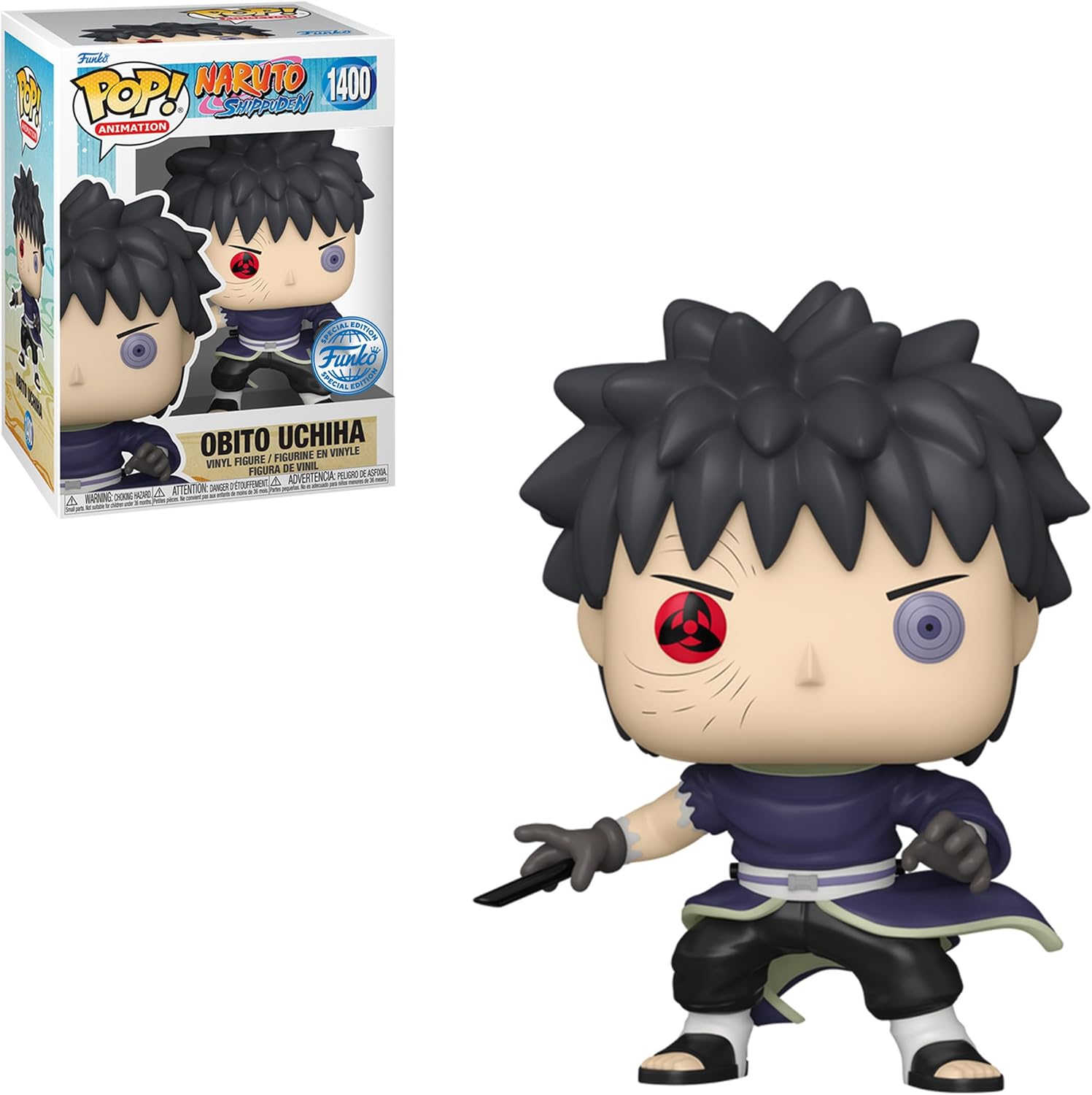 Funko Pop Naruto Obito Uchiha Tobi Unmasked Entertainment Earth Exclusive Vinyl Figure 68270
