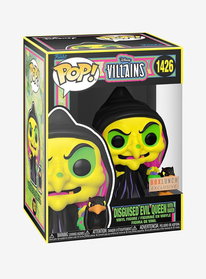 Funko Pop! Vinyl: Disney Villains - Disguised Evil Queen with Raven *Blacklight* (BoxLunch Exclusive), 76719