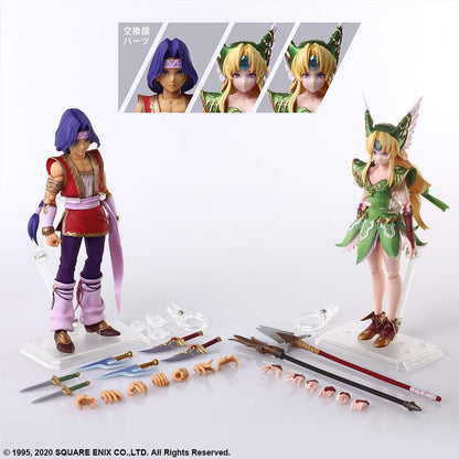 Square Enix - TRIALS OF MANA BRING ARTS ACTION FIGURE - HAWKEYE & RIESZ