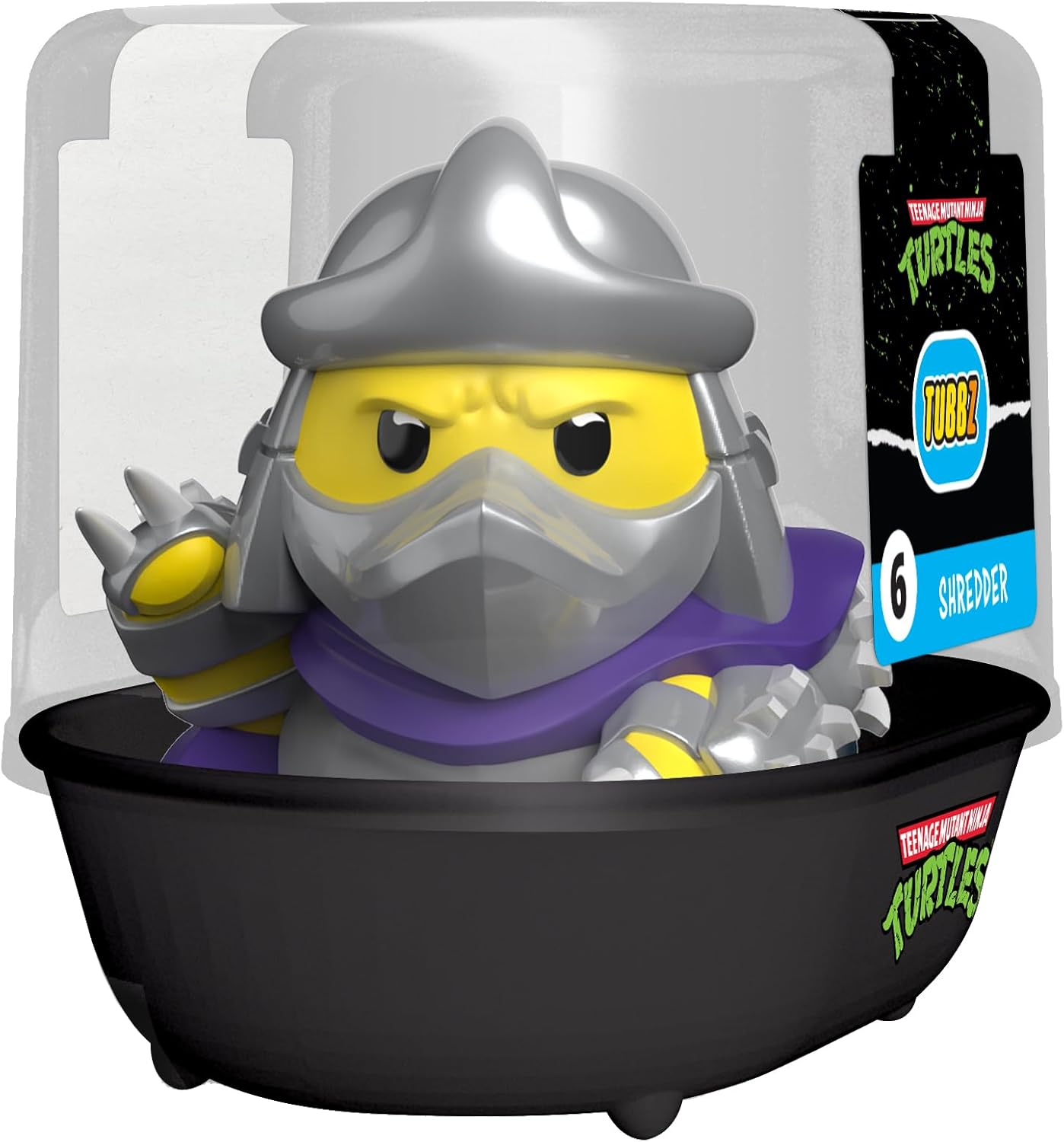 TUBBZ First Edition Shredder - Figura Coleccionable de Pato de Goma de Vinilo - Producto Oficial de Las Tortugas Ninja Mutantes Adolescentes - Videojuegos de acción, TV y películas