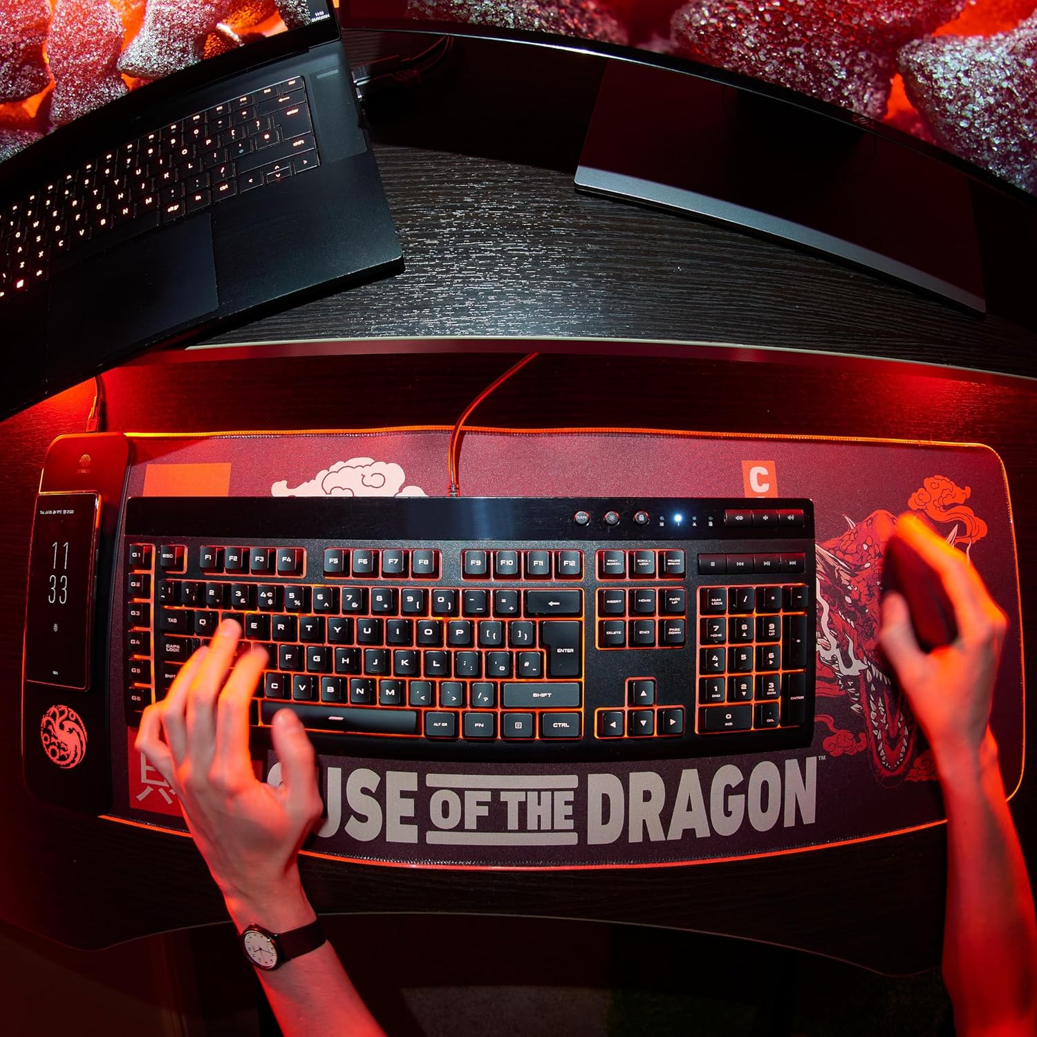 House of the Dragon Mousepad mit Ladefunktion