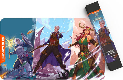 UniVersus: Critical Role: Heroes of Exandria - Pike, Percival, Keyleth of Vox Machina Playmat - 24 x 14, Neoprene, Tabletop Game Accessory, UVS Games