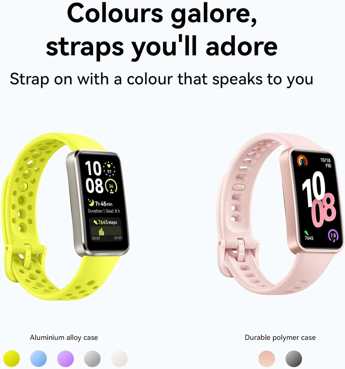 HUAWEI Band 10 Smartwatch Aluminum Alloy Case up to 14 Days Battery Life, iOS & Android, Average Sleep HRV and Sleep Insights with an AI-powered Fitness Monitoring Tracker, Sleep Breathing Awareness