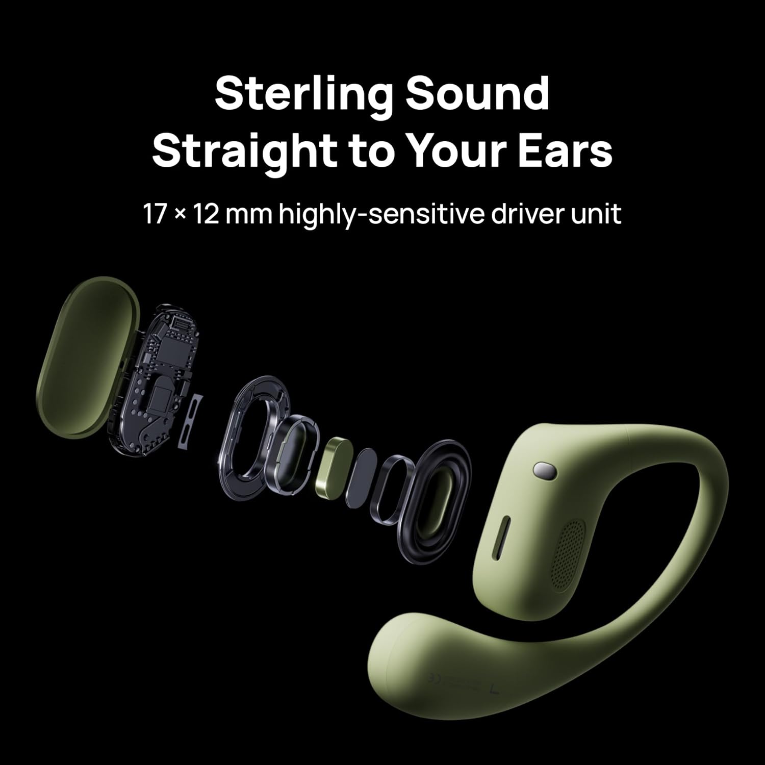 HUAWEI FreeArc Open-Ear Earbuds, Secure Fit and Comfort, IP57 Water Resistance, Dynamic Bass, 28 Hours Playtime, Sports Earphones, Headset for Running Workout Driving, iOS & Android, Bluetooth, Black