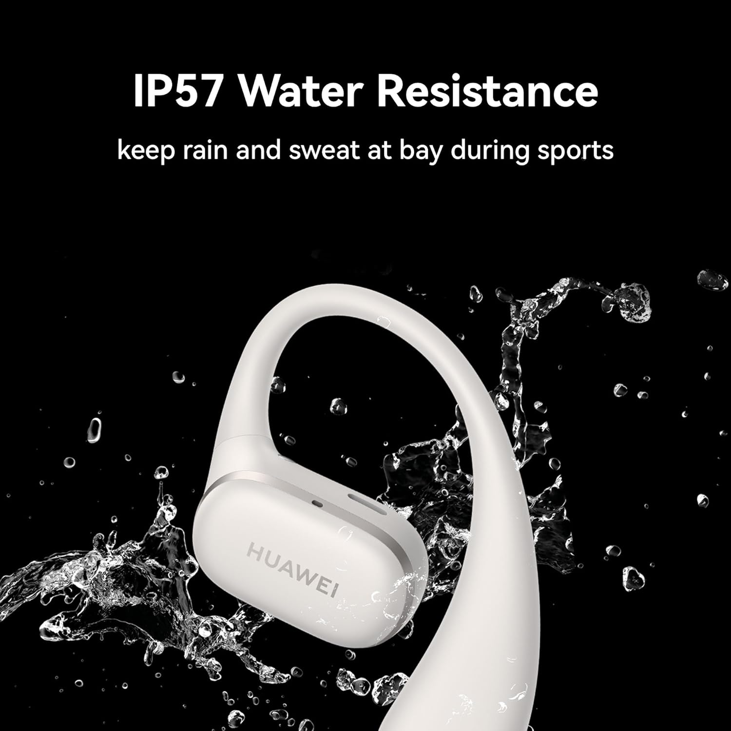 HUAWEI FreeArc Open-Ear Earbuds, Secure Fit and Comfort, IP57 Water Resistance, Dynamic Bass, 28 Hours Playtime, Sports Earphones, Headset for Running Workout Driving, iOS & Android, Bluetooth, Grey