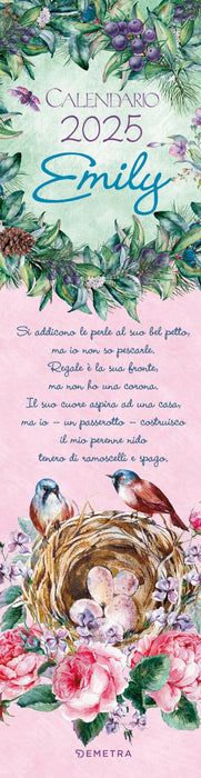 Emily. Calendario stretto 2025 da parete (12,5 x 48 cm) (Varia Demetra