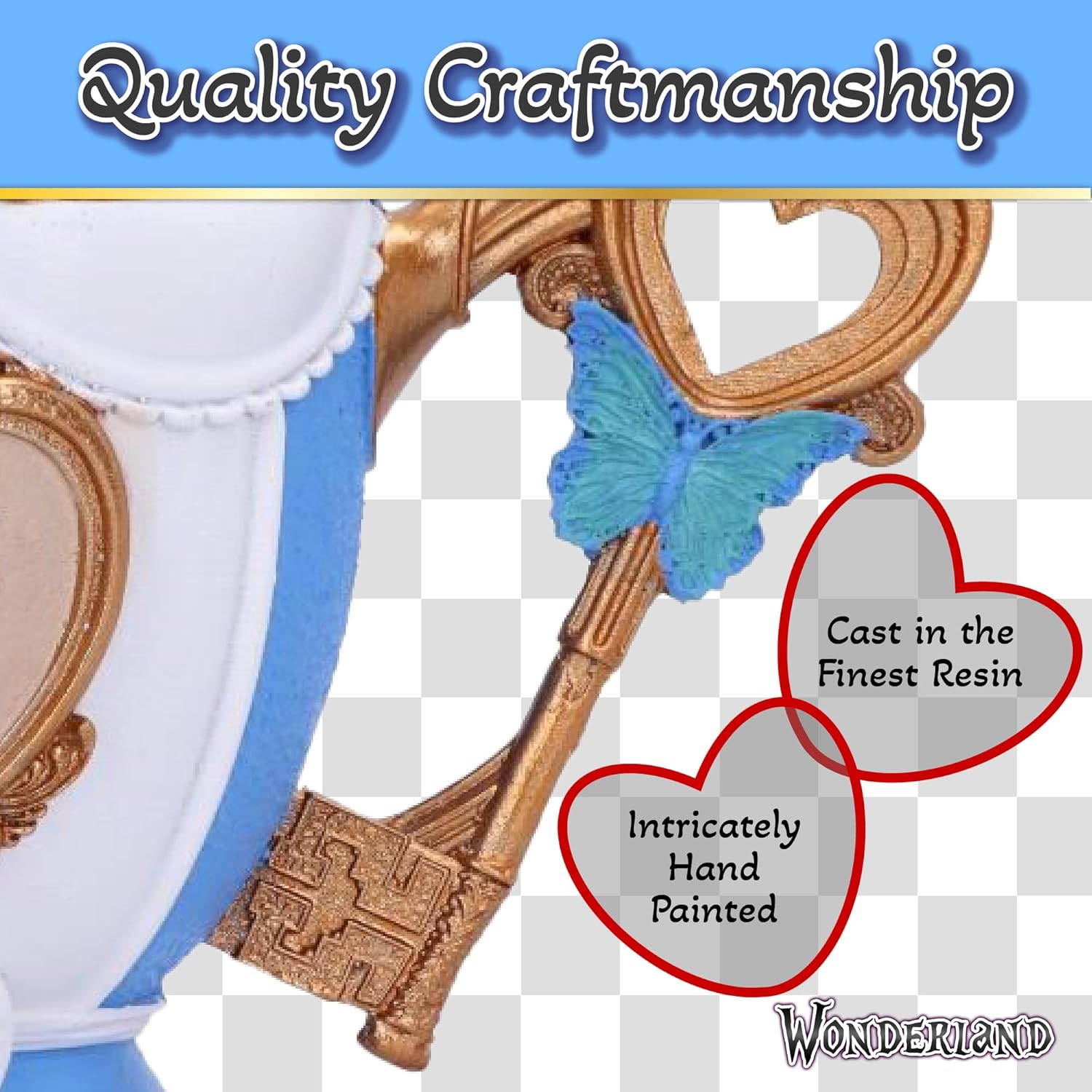 Nemesis Now Pinkys Up-Tazza Alice, 11 cm, Resina, Bianco