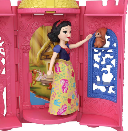 Mattel Disney Princess Tower Surprise - Muñecas pequeñas y Accesorios, Juegos apilables con 4 sorpresas y Amigo de Disney Movies (los Estilos Pueden Variar
