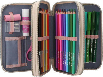 Miss Melody - Triple Pencil Case - Poppy Sand - Beige