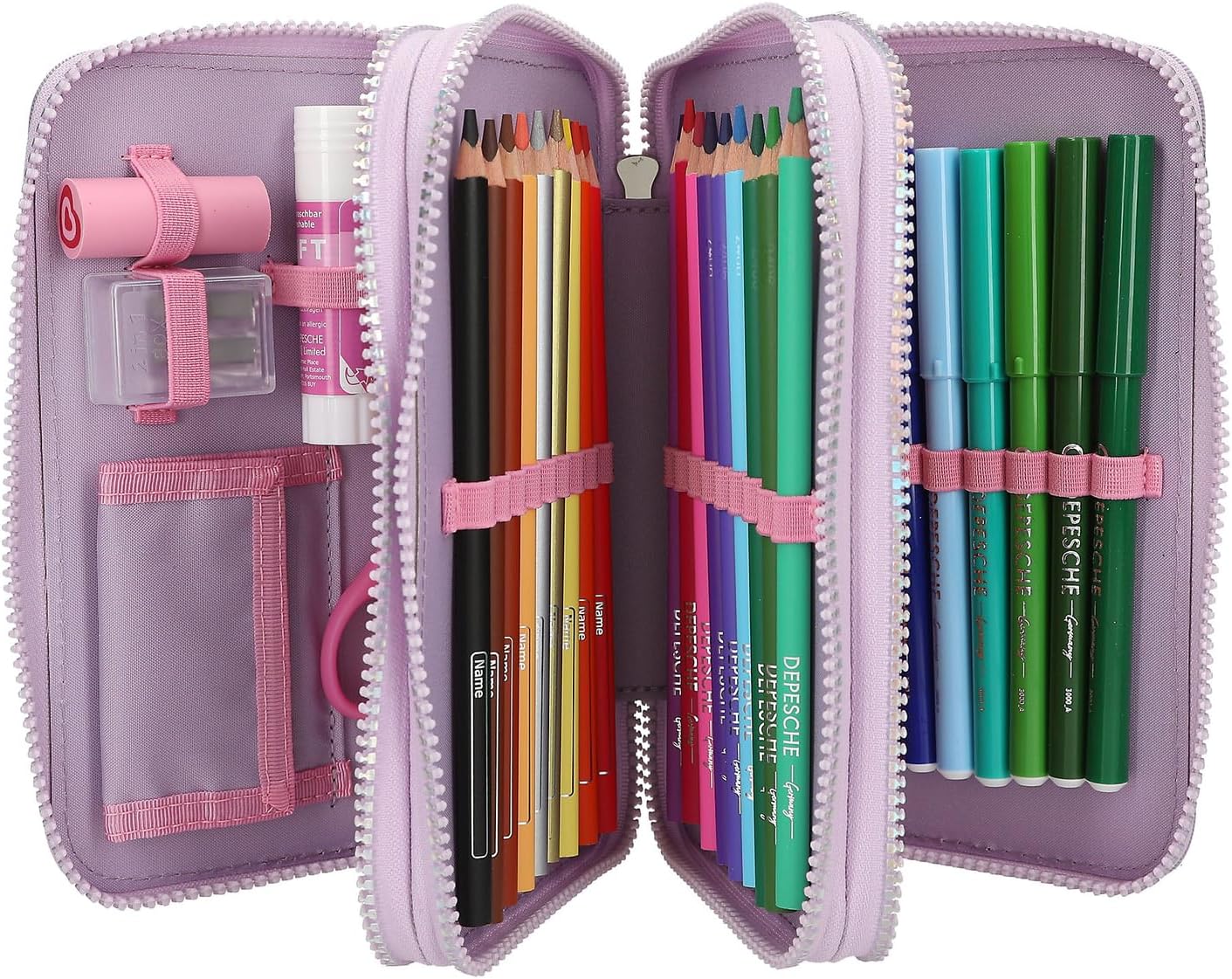 Ylvi - Triple Pencil Case With AppliquTd Wing - (0413417)