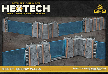 Gale Force Nine - Hextech - Trinity City Energy Walls - Grey/Blue