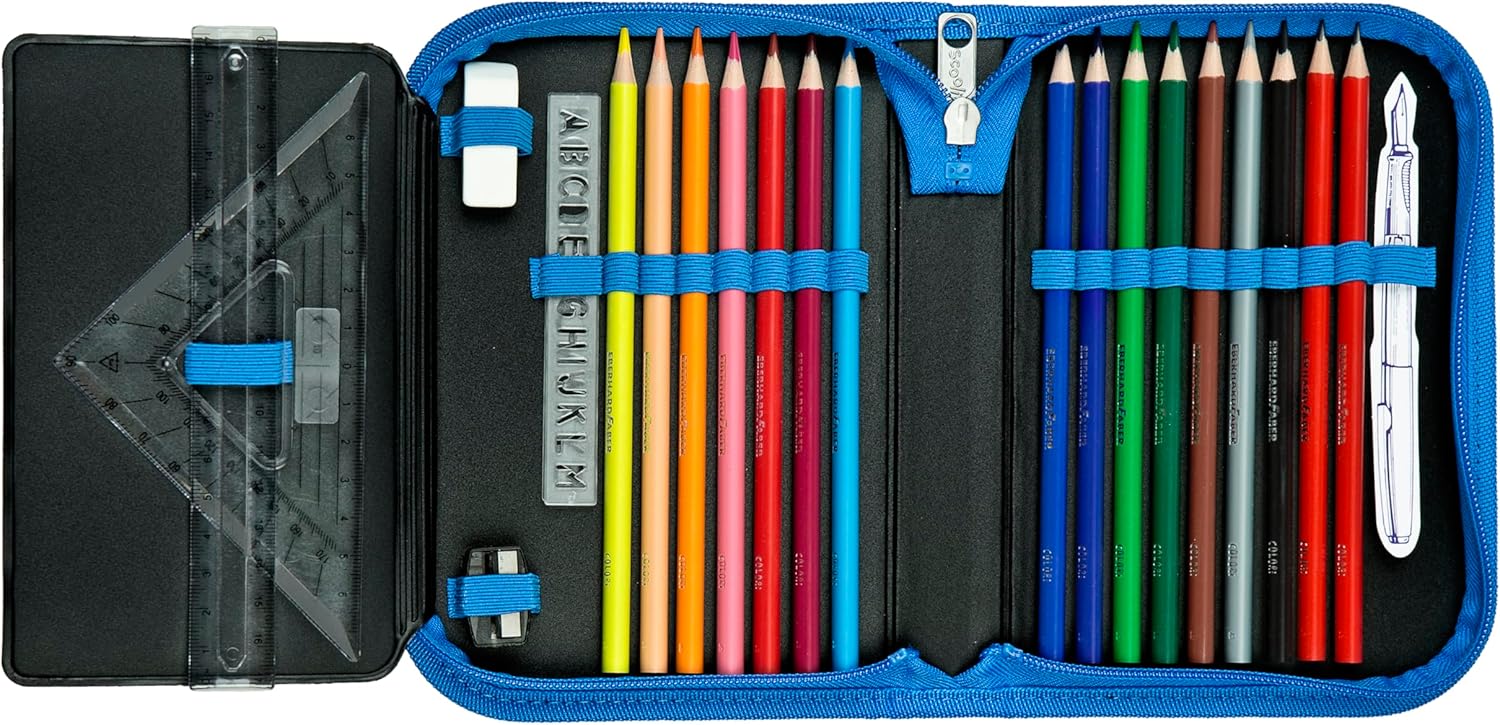 Scooli - Astuccio per la Scuola Super Mario - Astuccio con Penne e Accessori di Alta qualità - Ideale per la Scuola, Il Tempo Libero e i Viaggi - da 6 Anni