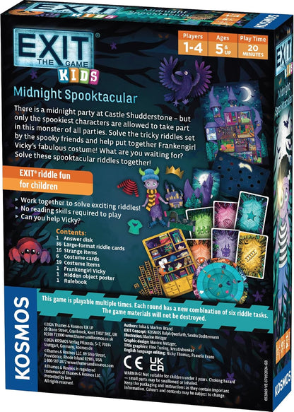 EXIT: The Game - Kids - Midnight Spooktacular, Fun Puzzle Mystery, Cooperative, 1-4 Players