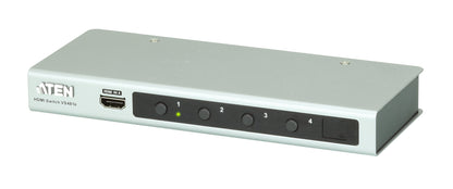 ATEN 4K HDMI 4-Port Switch VS481B, 340MHz, HDCP 2.2 compatible, Auto switching, Built-in bi-directional RS-232, Supports Dolby True HD and DTS HD Master Audio, UK, 1 KVM Market Leader