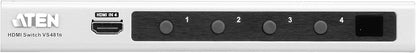 ATEN 4K HDMI 4-Port Switch VS481B, 340MHz, HDCP 2.2 compatible, Auto switching, Built-in bi-directional RS-232, Supports Dolby True HD and DTS HD Master Audio, UK, 1 KVM Market Leader