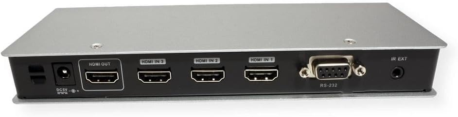 ATEN 4K HDMI 4-Port Switch VS481B, 340MHz, HDCP 2.2 compatible, Auto switching, Built-in bi-directional RS-232, Supports Dolby True HD and DTS HD Master Audio, UK, 1 KVM Market Leader