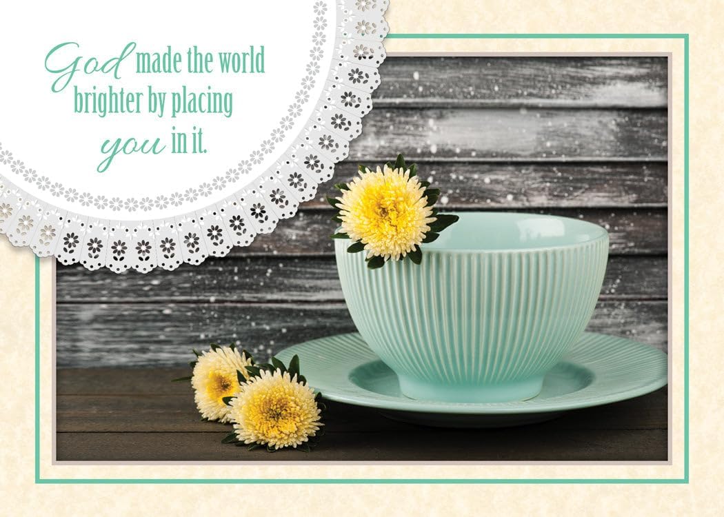 Greeting Cards Assortment Box - A Cup of Joy (NIV) - Birthday Greeting Cards - Christian Greeting Cards Assortment with Envelopes - Bible Verse Cards - Scripture Cards with Bible Verses - Box of 12