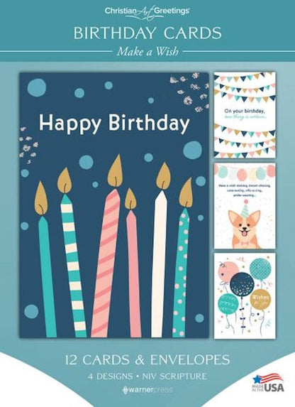 Warner Press Card-Boxed-Make A Wish Assorted Birthday (NIV) (Box Of 12