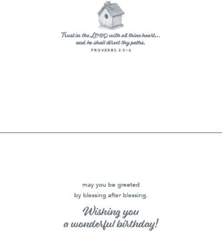 Warner Press G3454 Garden Splendor Birthday Assorted Cards with KJV Scripture - Box of 12