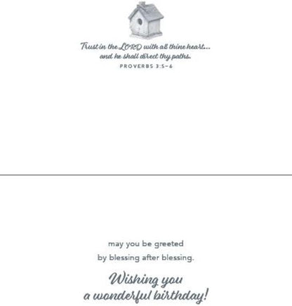 Warner Press G3454 Garden Splendor Birthday Assorted Cards with KJV Scripture - Box of 12