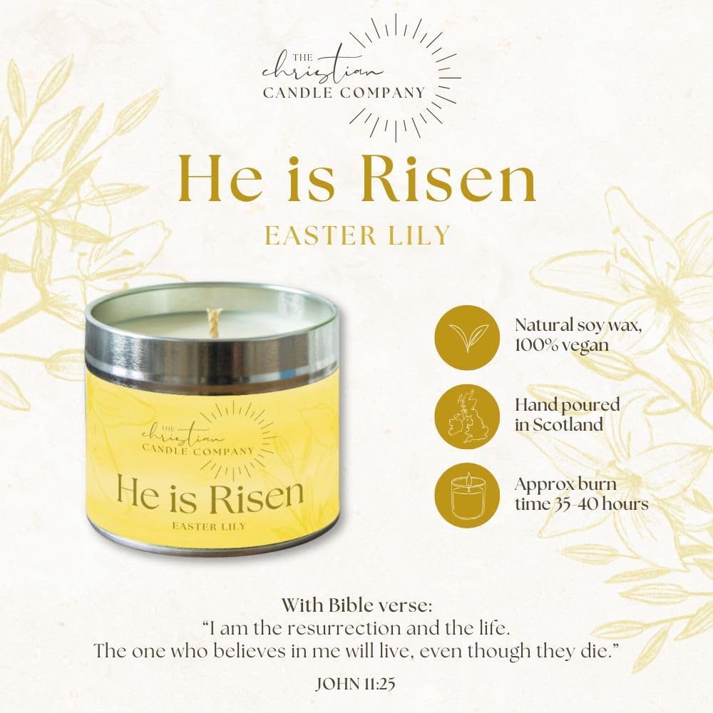 He Is Risen - Easter Lily Scented Candle In A Tin