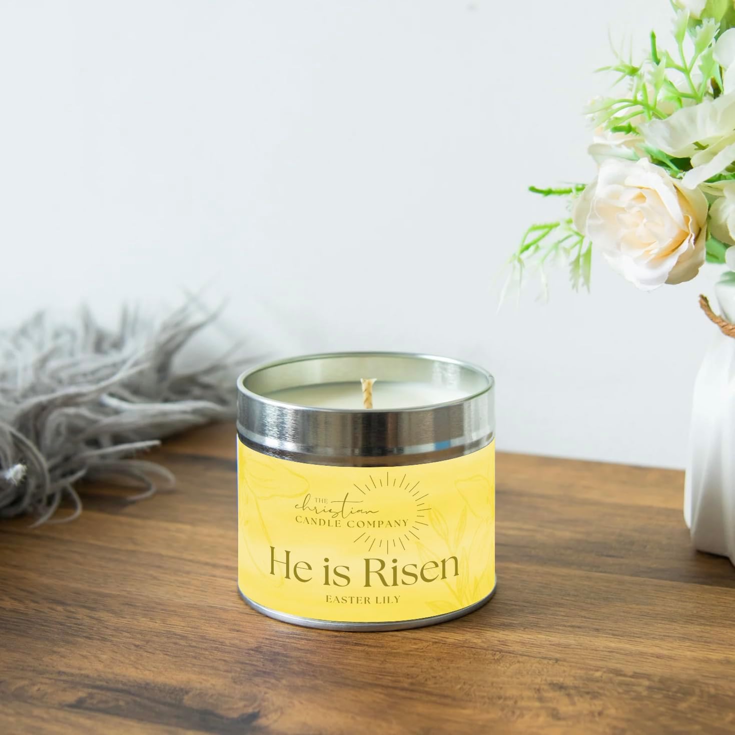 He Is Risen - Easter Lily Scented Candle In A Tin