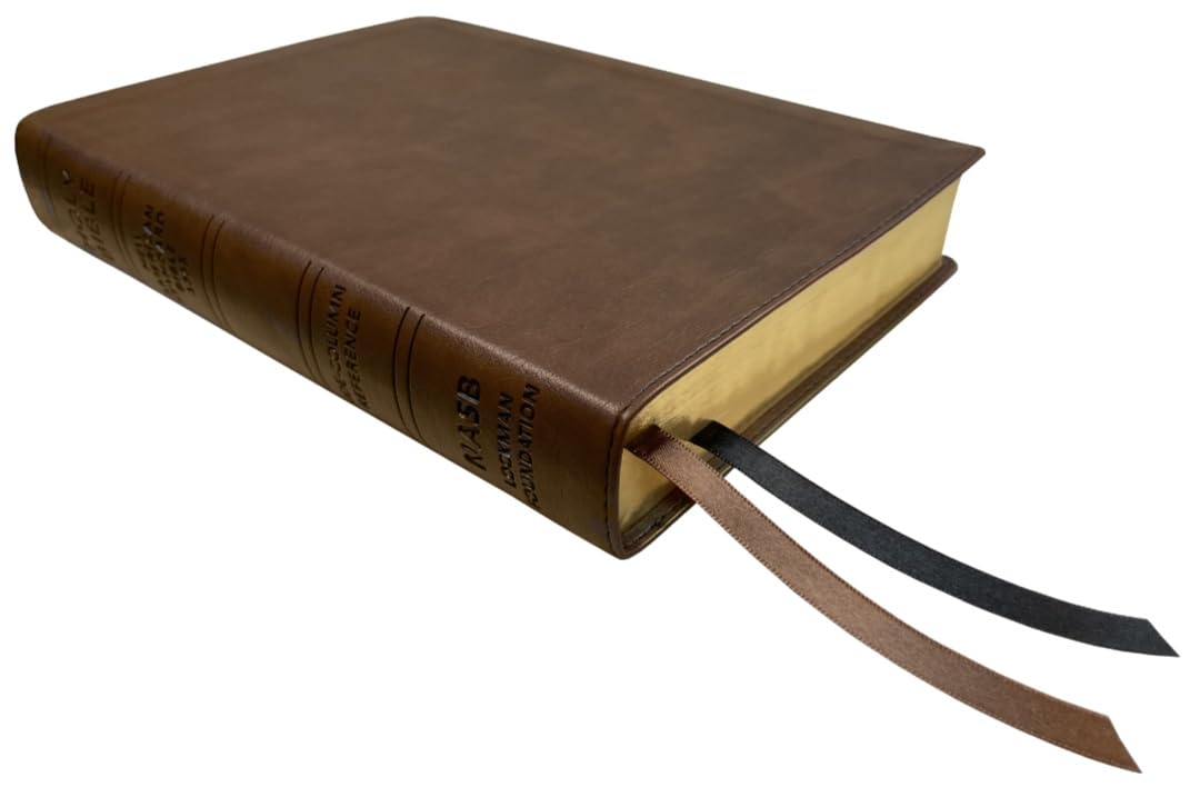 NASB 1995 Side-Column Reference Bible, Brown, Leathertex