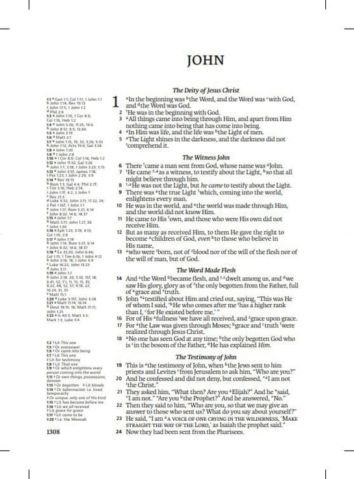 NASB 1995 Side-Column Reference Bible, Brown, Leathertex