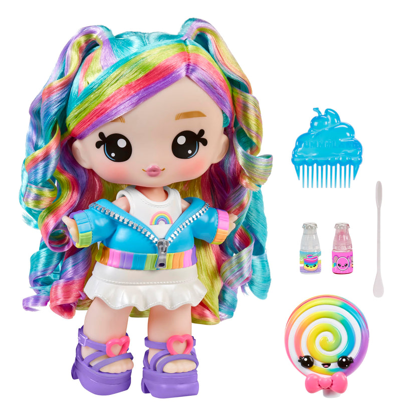 YUMMI LAND Yummiland x Peeps Lip Gloss Doll – Goldie Mallows – Includes 1 Customizable Fashion Doll and Lip Gloss Kit with Exclusive Color, Aroma and Transparent Base, for Kids 4 Years Old
