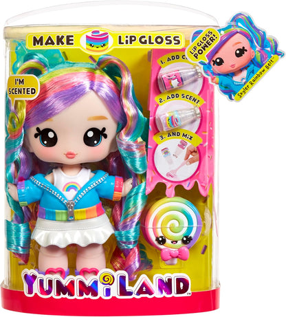 YUMMI LAND Yummiland x Peeps Lip Gloss Doll – Goldie Mallows – Includes 1 Customizable Fashion Doll and Lip Gloss Kit with Exclusive Color, Aroma and Transparent Base, for Kids 4 Years Old
