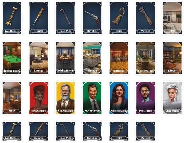 Cluedo Grab and Go Game, Portable Game for 3-6 Players, Travel Game for Kids - English Version