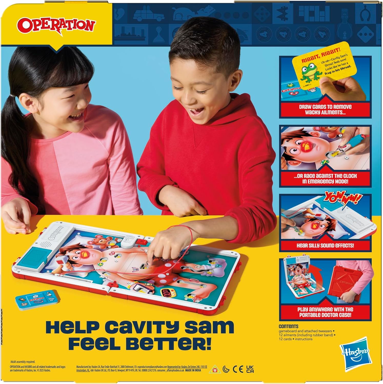 Operation Electronic Board Game with All-in-One Carrying Case - English Version