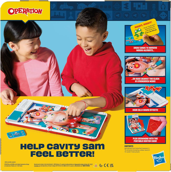 Operation Electronic Board Game with All-in-One Carrying Case - English Version