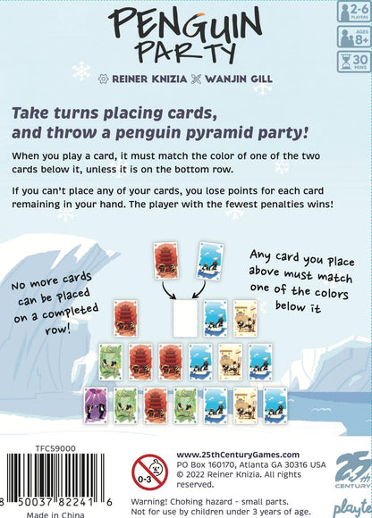 Penguin Party, Cute & Fun Card Game for 2 to 6 Players, by Reiner Knizia - 25th Century Games